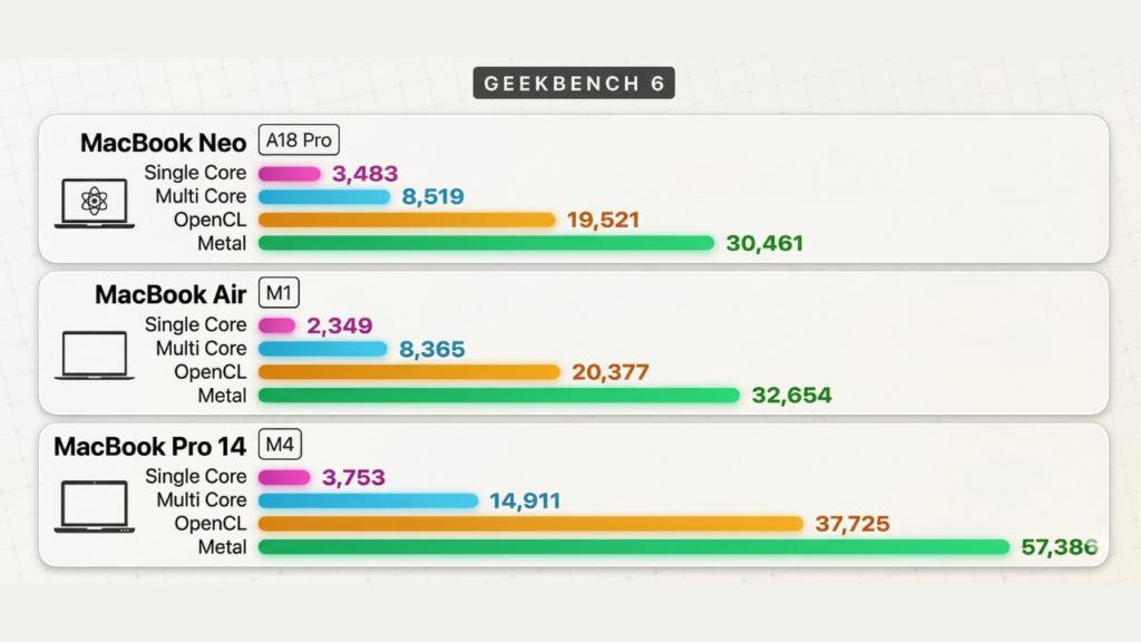 macbook neo geekbench 6 test